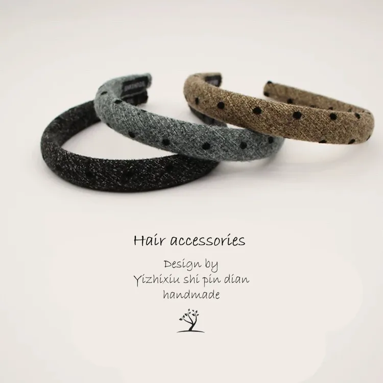 法式高级可爱韩版波点发箍高级感百搭头箍秋冬洋气新款发卡法式