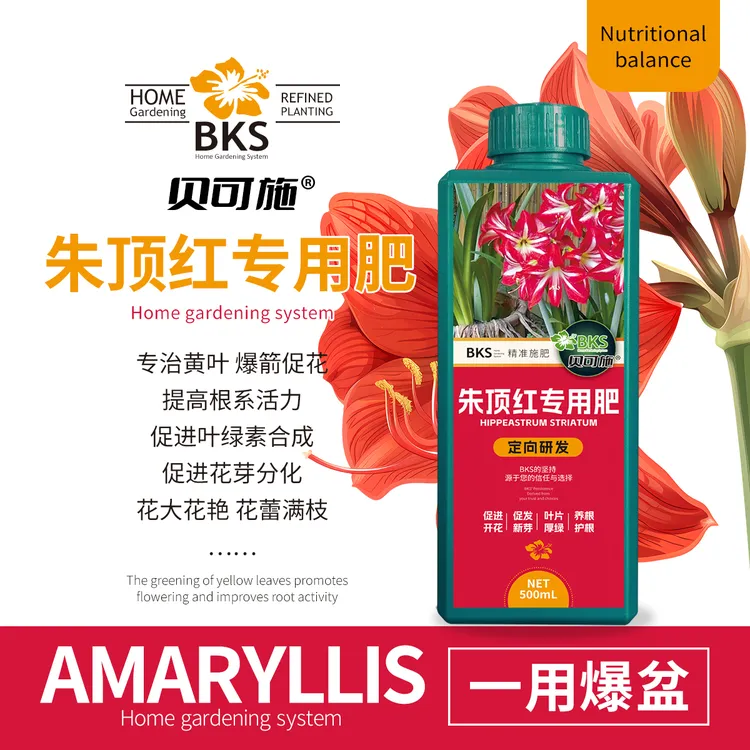 贝可施朱顶红专用营养液开花爆花促花绿叶壮根园艺通用阳台庭院