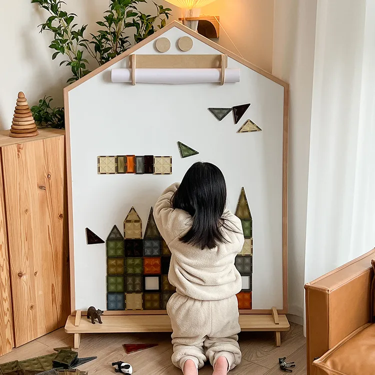 香榭美松儿童画板磁性黑板白板双面涂鸦画画板家用宝宝绘画写字板