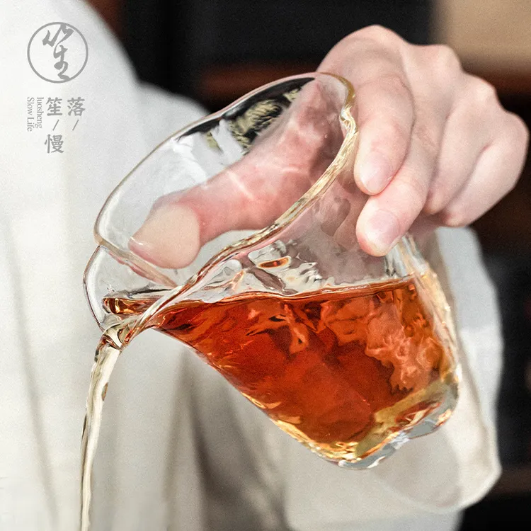 落笙玻璃公道杯加厚高档分茶器日式耐热大容量茶海单个手工茶配件商品图