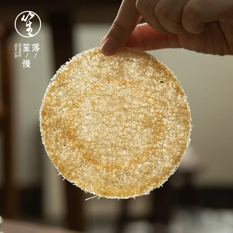 落笙丝瓜络杯垫养壶垫壶承紫砂壶垫吸水干泡藤编禅意功夫茶道配件