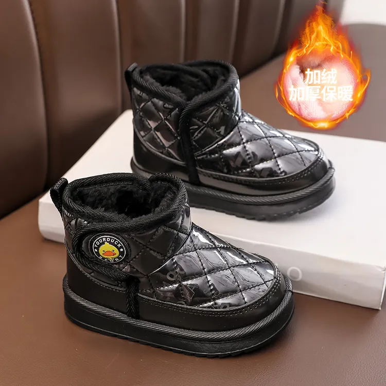 冬季雪地靴男女童新款宝宝加绒加厚大棉防水保暖防滑儿童雪地靴