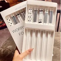 【礼盒装】赫本风陶瓷家用筷子防霉防滑网红款5双混装陶瓷筷子餐具