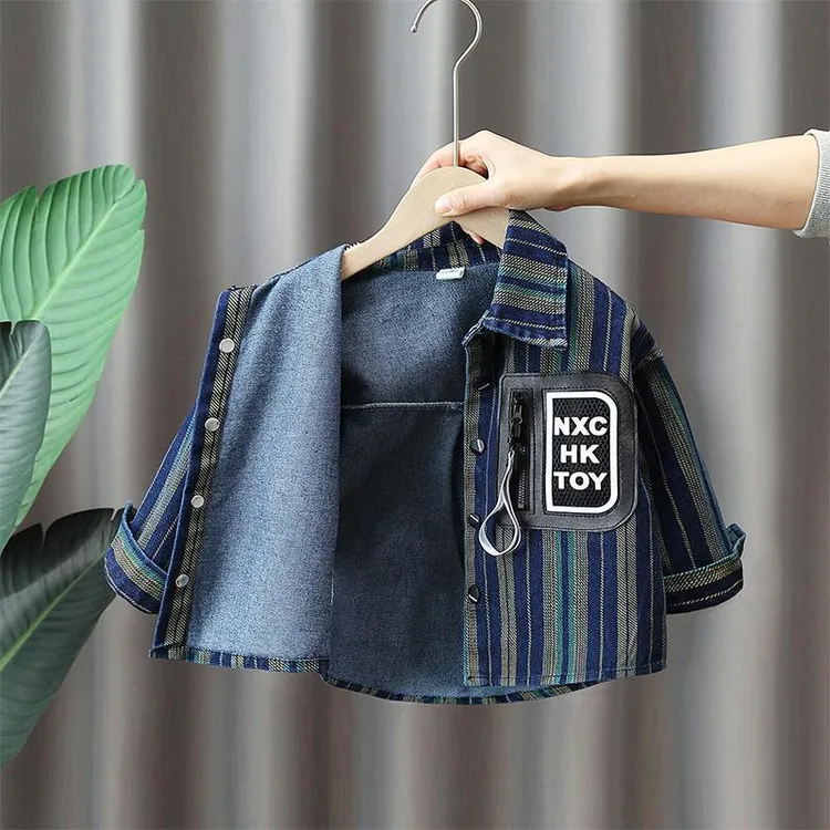 儿童牛仔外套春秋款2025新款帅气男童春装炸街上衣时髦宝宝衣服潮
