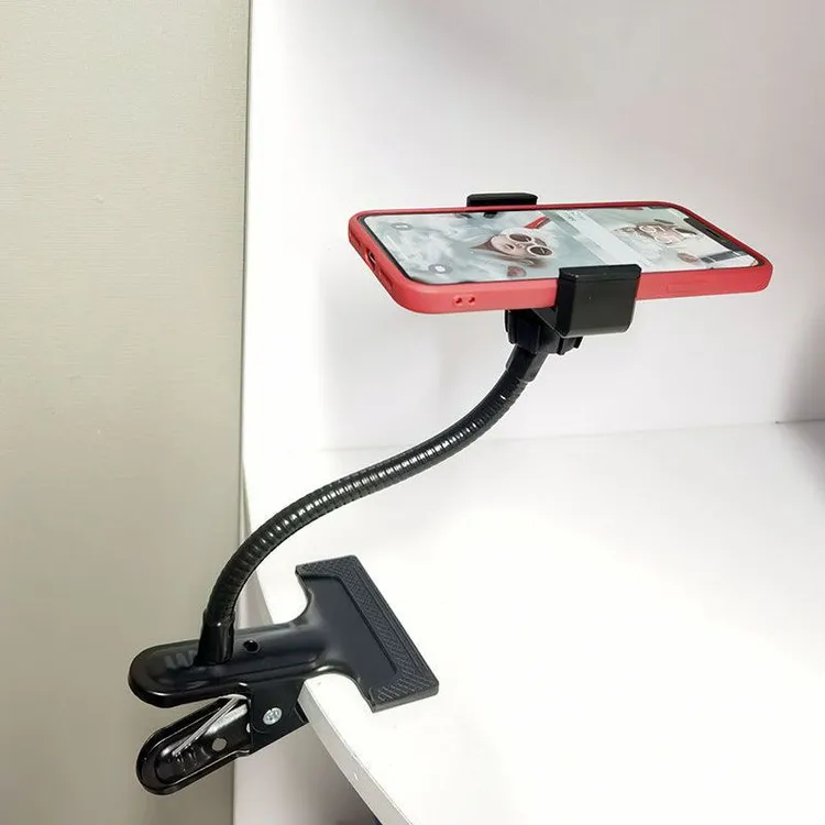 金属大力夹便携直播自拍支夹床头金属软管手机懒人视频手机支架