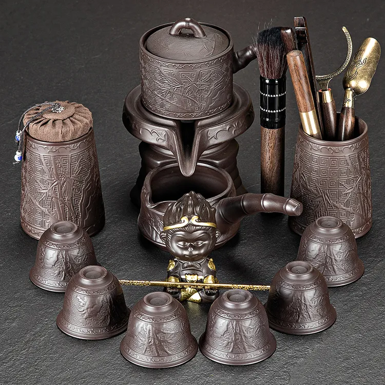 紫砂自动茶具套装家用懒人泡茶神器功夫茶办公室会客小套茶壶茶杯