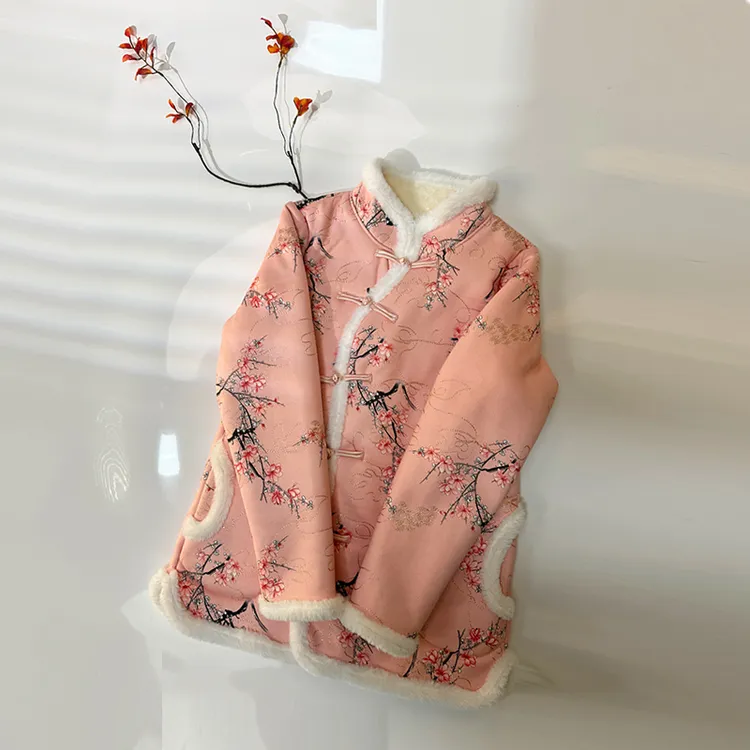 秋冬棉袄2023新款小花袄中国风保暖棉服外套修身中式网红小花袄