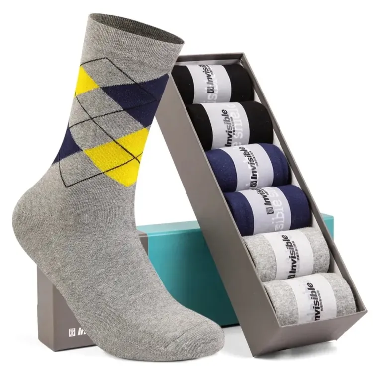 【隐形盾高品质抗菌防臭袜】吸汗透气（一盒6双）棉袜秋冬保暖