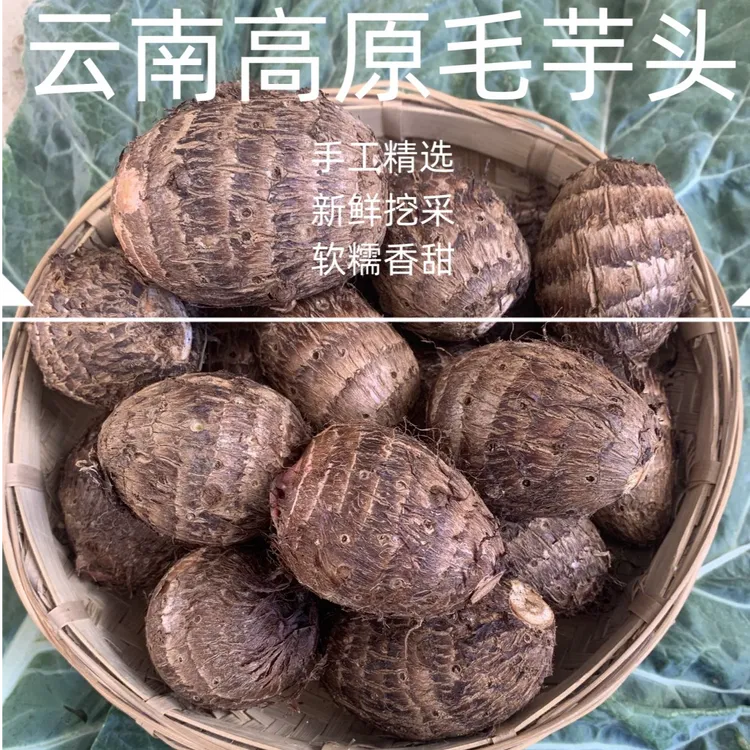 云南高原毛芋头 手挑精品芋仔 农家自种老品种紫杆芋 3斤/5斤/9斤