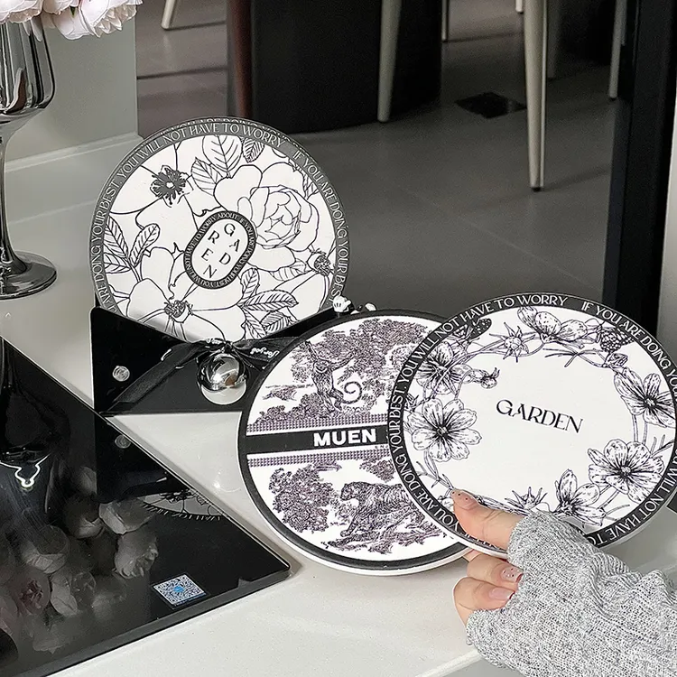 北欧复古陶瓷隔热垫家用餐垫防烫锅垫碗垫杯垫餐盘垫餐桌隔热垫子