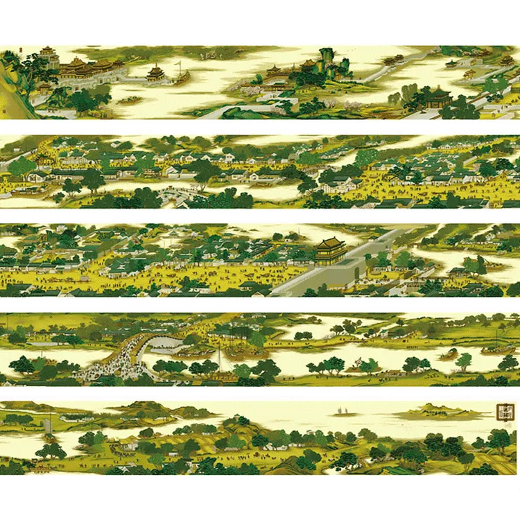 【美娜丽莎】风景画高端大气6米清明上河图十字绣满绣安格米黄布