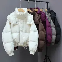 泡芙感面包服女款短款2024新款棉衣宽松加厚棉服连帽冬季棉袄外套