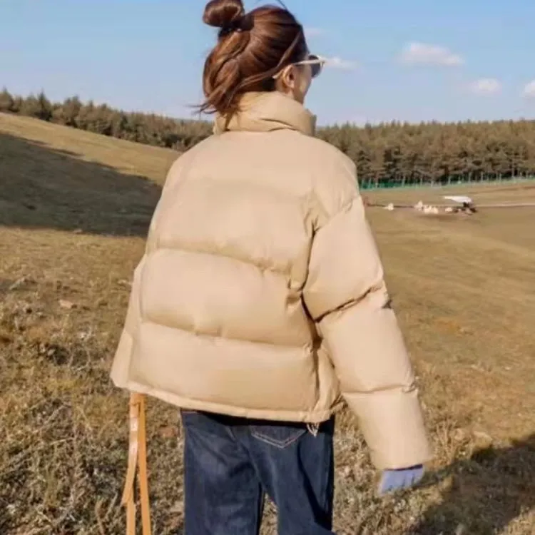 ins棉服女短款棉袄休闲韩版棉衣外套加厚立领宽松百搭秋冬小个子
