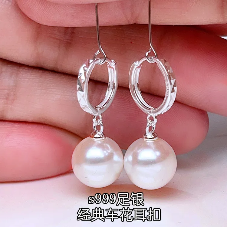 足银耳饰 正品s999足银纯银耳环女2025年火爆款时尚耳坠气质耳饰