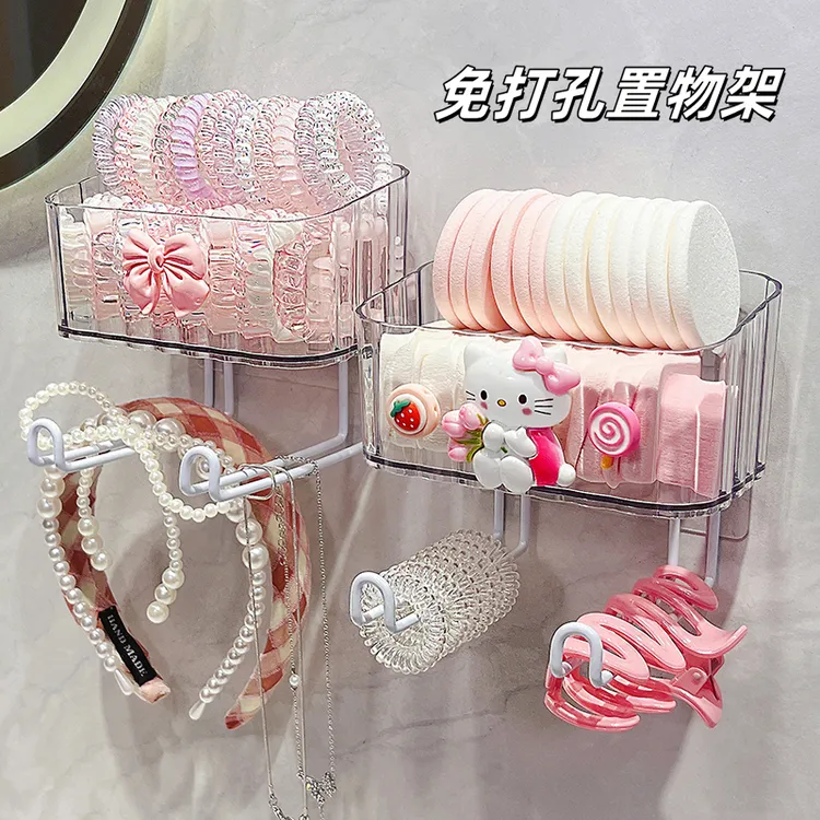 发饰收纳盒免打孔发箍壁挂式置物架可爱卡通儿童头绳皮筋收纳神器