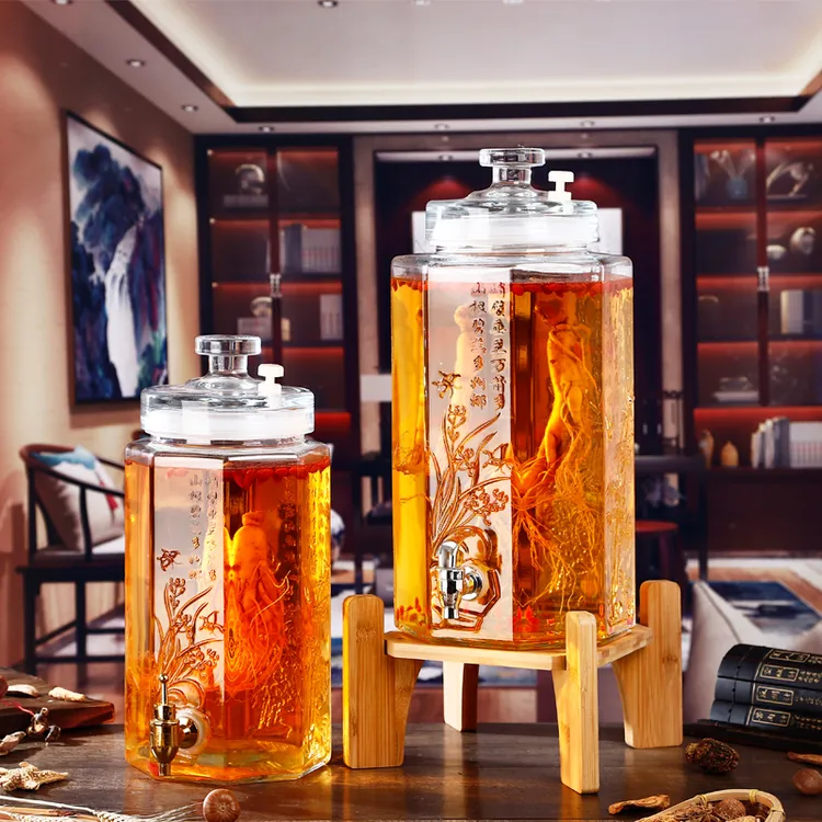 无铅加厚泡酒玻璃瓶家用密封专用装酒酒瓶人参白酒药酒罐酒坛空瓶