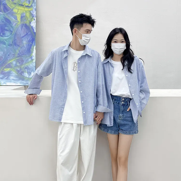 日系不一样的衬衫港风春秋季长袖衬衣服韩版潮流宽松情侣装外套