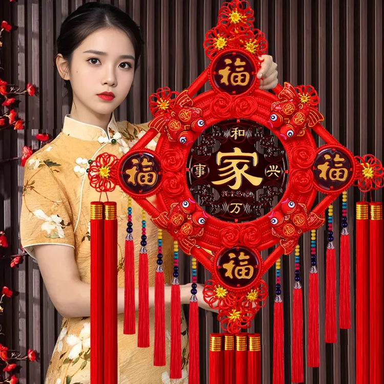 桃木福字挂饰福临门客厅电视墙搬家乔迁过年客厅挂件高档大气