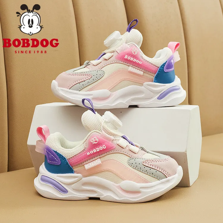 巴布豆女童运动鞋加绒二棉2025秋冬新款时尚轻便公主保暖儿童鞋子