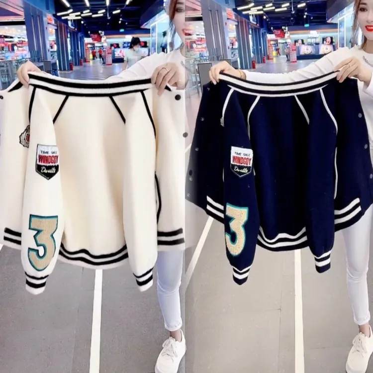 时尚小个子外套女2024春秋新款洋气高级感夹克上衣休闲开衫棒球服