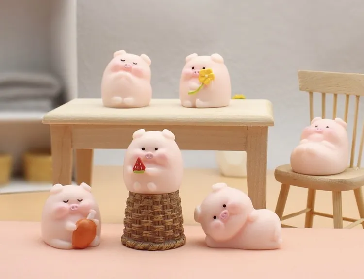 【对对碰+许愿】卡通小粉猪系列潮玩DIY创意摆件可爱实色治愈配饰