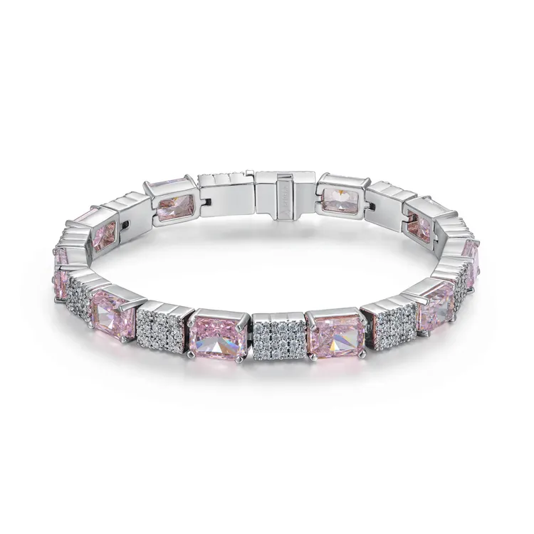 APORRO 铜合金锆石手链 冰花切极光之境系列八角手链送礼小众情侣