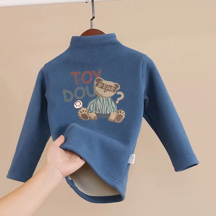 女童德绒高领打底衫内搭加厚一体洋气中大童儿童秋冬百搭保暖上衣
