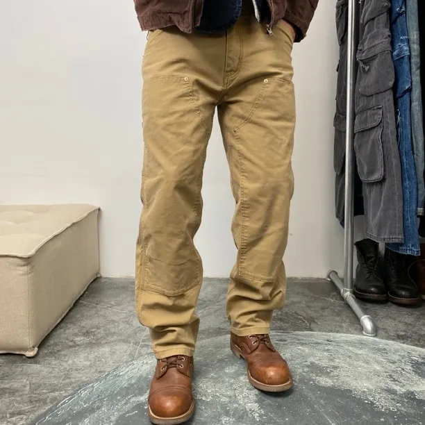 男士复古工装伐木裤cleanfit 水洗美式宽松直筒裤休闲裤长裤 5031