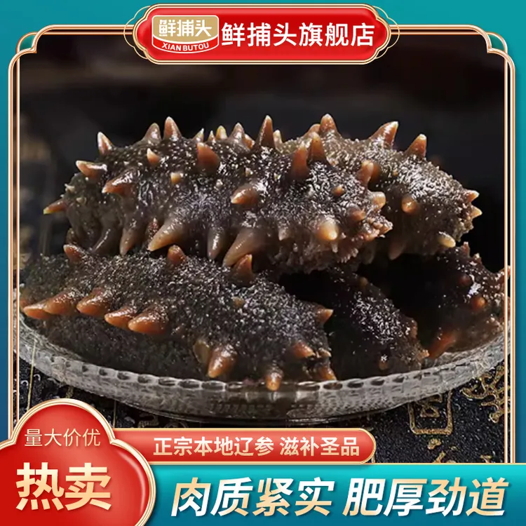 【鲜捕头】正宗辽参 即食海参 营养滋补 口感劲道 1斤装 14-18头