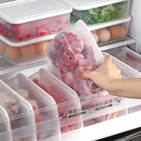 【6个加大号2200毫升】食物保鲜盒冰箱收纳盒蔬菜水果盒冷冻分装盒