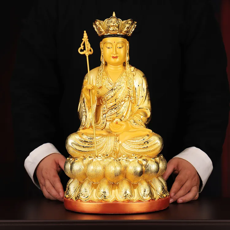 九华山地藏王菩萨如来办公室乔迁之喜家居玄关书房装饰品中式佛像