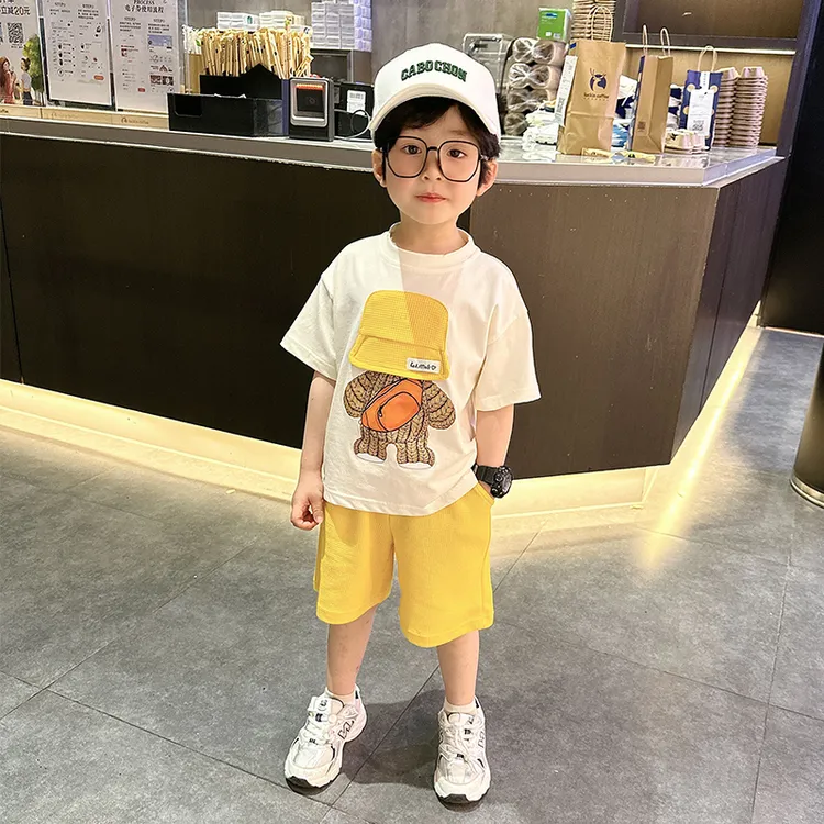 反季衣服男童短袖套装2025夏装新款童装儿童洋气男宝宝童装两件套