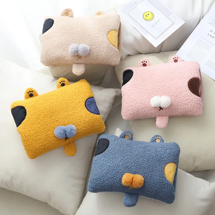 热水袋充电防爆热水袋自动断电毛绒可爱加厚电暖手宝卡通敷肚子