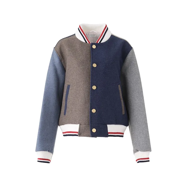 未使用 THOMBROWNE 男女通用麦尔登呢短款飞行夹克 MJO099F F0069