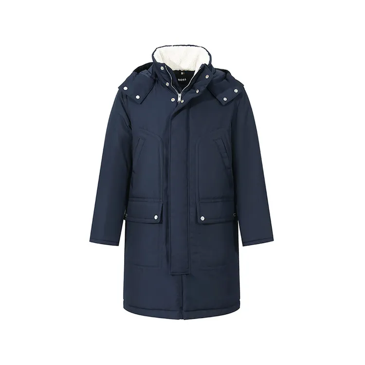 未使用 HugoBoss/雨果博斯 男士宽松版连帽棉服大衣 50524964