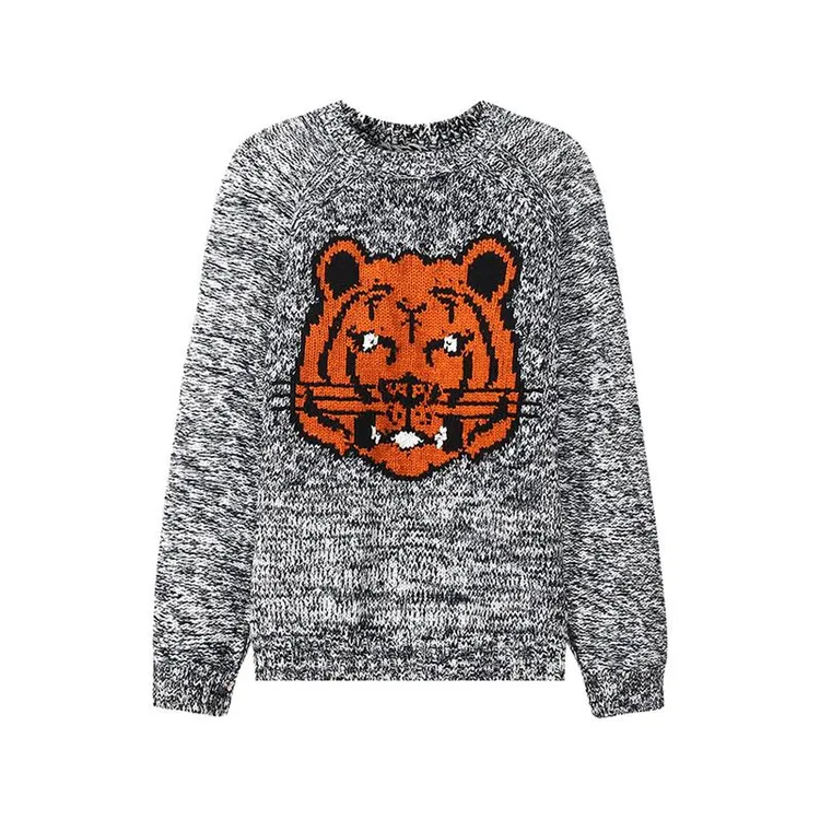 未使用 KENZO/肯佐 男士宽松版双面圆领针织毛衣 FB6 5PU632 3TD