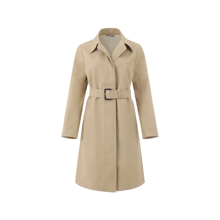 未使用 MaxMara 女士隐藏式纽扣中长款风衣大衣外套 VANDA