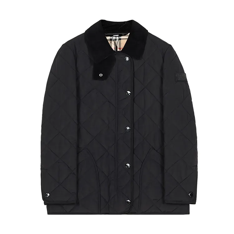 未使用 BURBERRY/博柏利 女款菱形绗缝薄款夹克棉服80217511