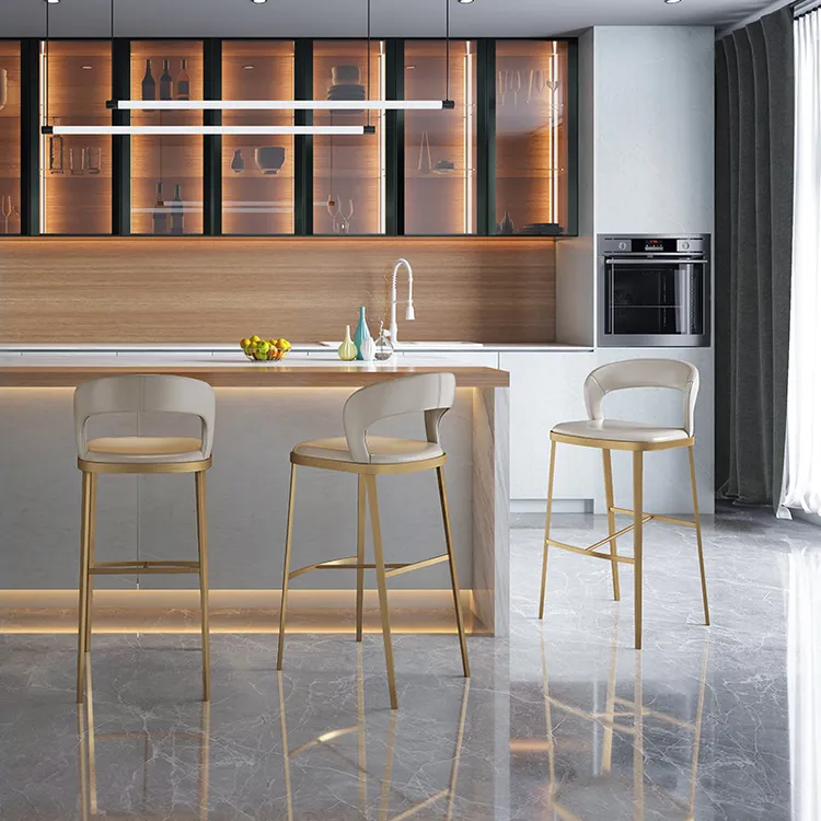 立吾 新款创意吧台椅 高脚凳家用 酒吧椅子 前台椅子 771