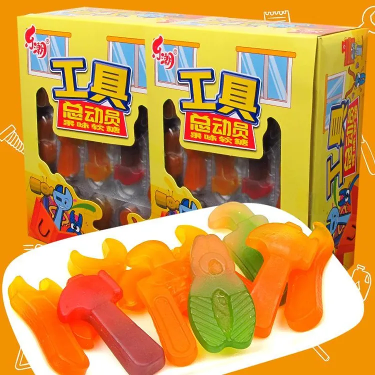 乐潮工具总动员软糖混合味工具软糖圈圈糖80后经典怀旧零食大礼包