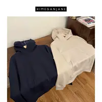 HIMEGANJANE  空气层弹力抗皱宽松休闲连帽卫衣241099