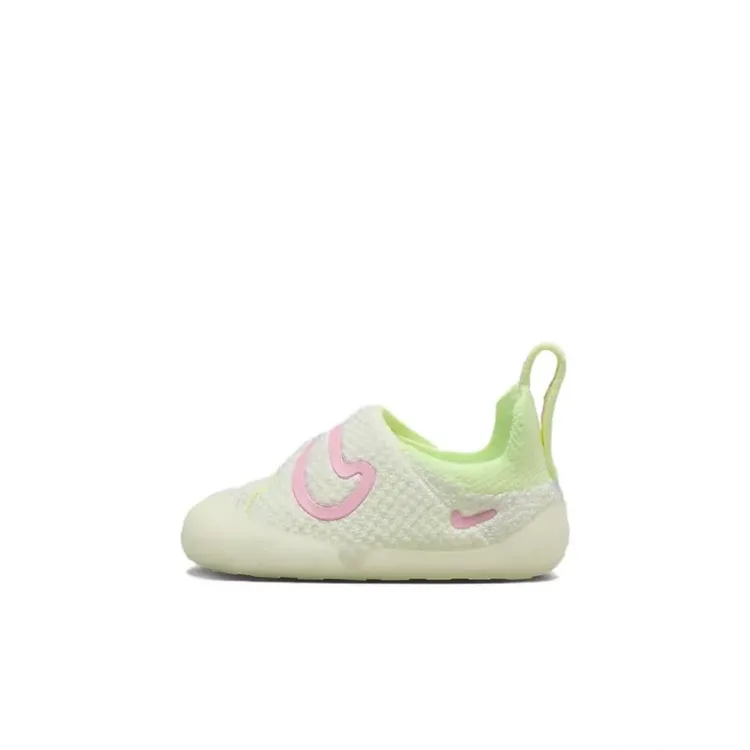 NIKE/耐克舒适运动防滑耐磨低帮学步鞋黄粉色婴幼童+FB3244-101