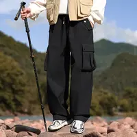 K06/秋季情侣运动工装休闲裤大口袋百搭宽松潮流裤脚大小可收缩