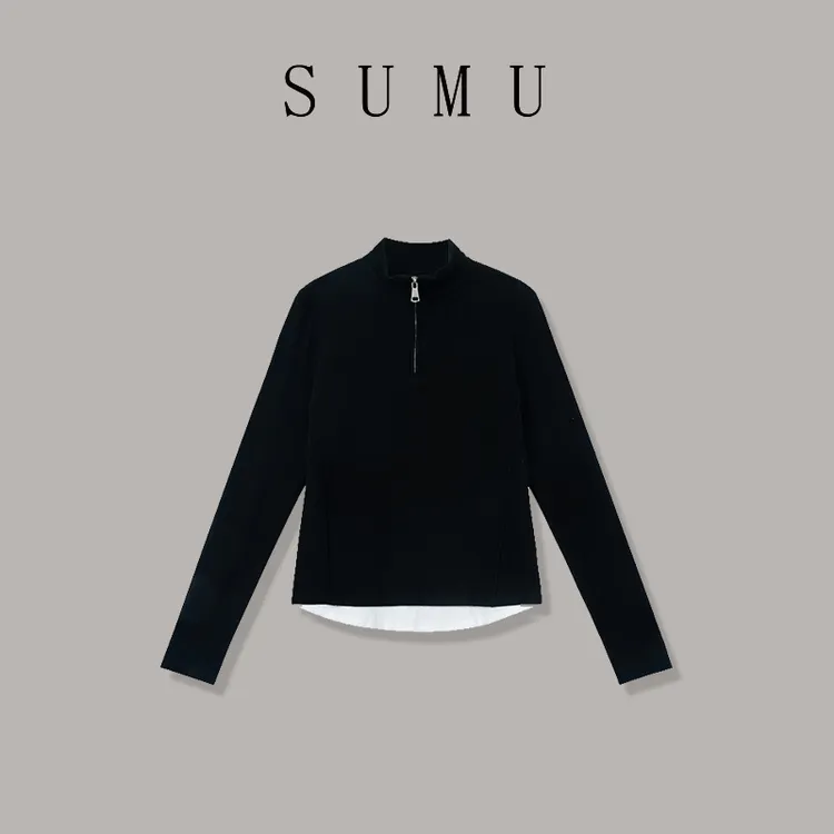 宿慕SUMU 女款卫衣 9-12秋季2024新款时尚百搭休闲简约上衣B8000U