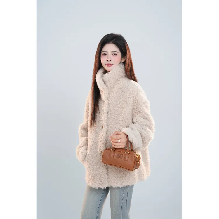 宿慕SUMU 女款加厚外套 12-8冬季2024新款时尚百搭毛毛外套G87005