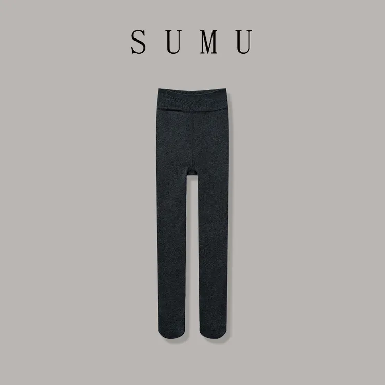 宿慕SUMU 女款加绒打底裤11-24 冬季2024新款百搭打底裤C41008