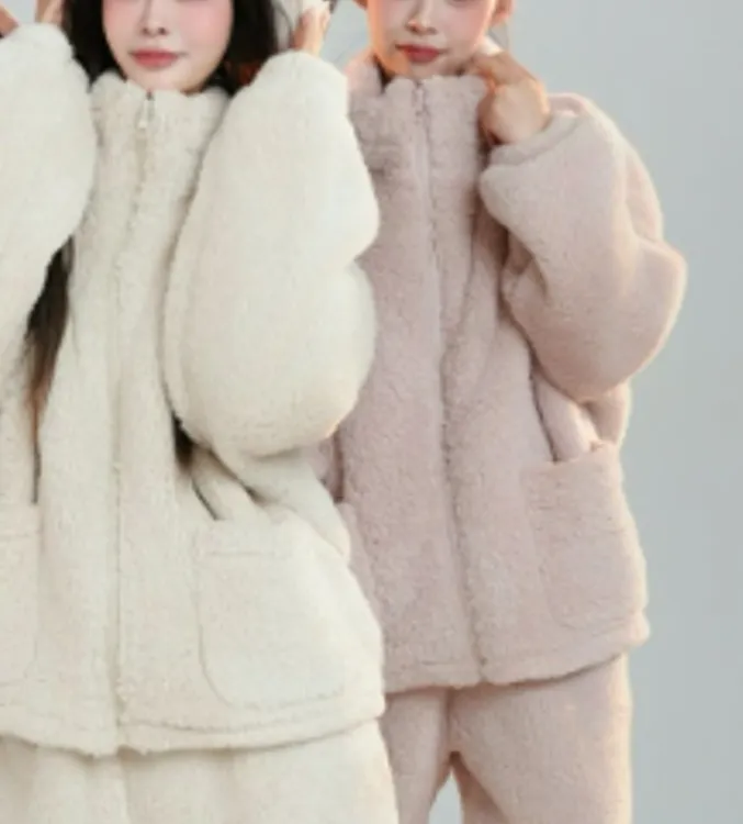 宿慕SUMU女士套装11-9冬季2024新款时尚舒适家居服套装A1605M