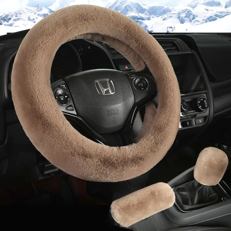 【冬天不冷大毛绒】汽车毛绒方向盘套汽车冬季把套女通用保暖防滑