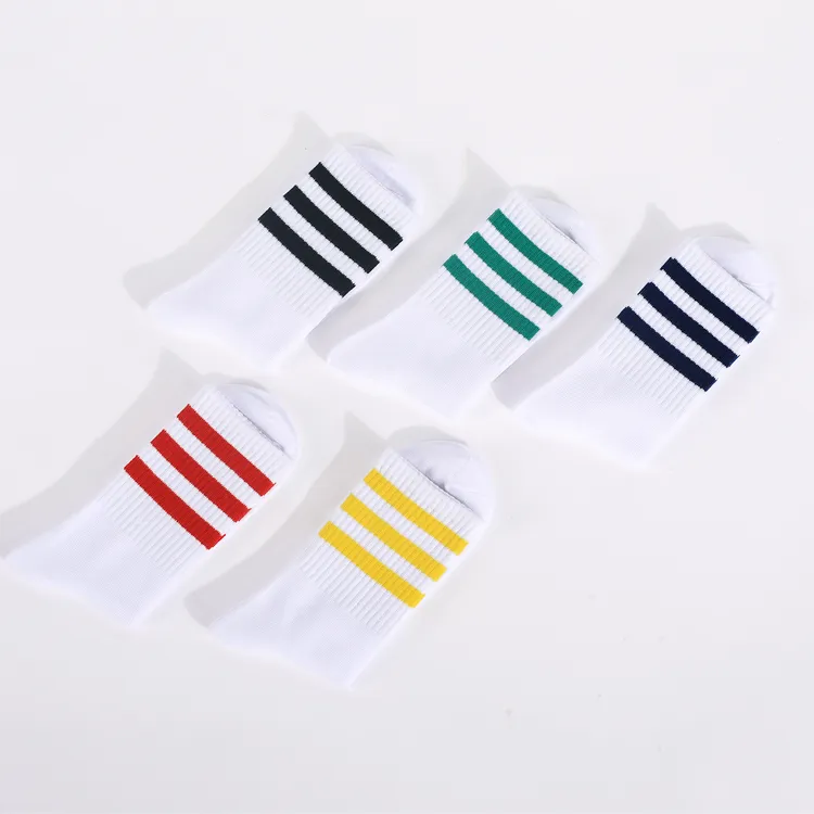 条纹休闲中筒袜情侣袜