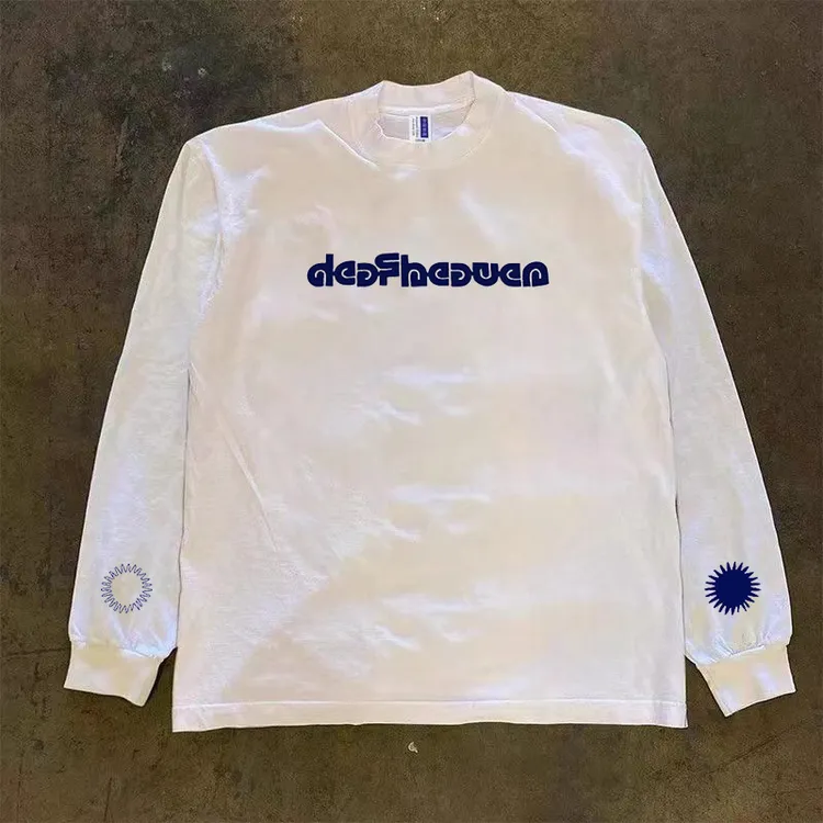 XQ-230g！重磅不透潮流简约英文趣味印花秋冬长袖百搭宽松上衣透气